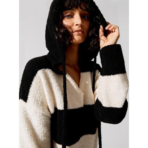 💕ATM💕 Chenille Bold Stripe Hoodie Sweatshirt - Picture 6 of 16